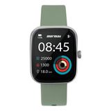 Relógio Smartwatch Mormaii Life Ultra Verde Molifeuac 8v Caixa Prateado Bisel Prateado