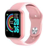 Relógio Smartwatch Rosa Android Ios Inteligente D20