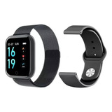 Relógio Smartwatch T80 Inteligente Pulseira Metal Silicone