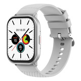 Relógio Smartwatch Tela 2 01 Full Touch Para Android Ios Caixa Prata Desenho Da Pulseira Milanese