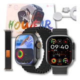 Relógio Smartwatch Ultima Geração Série 12 Feminin Masculino Caixa Preto Pulseira Preto Bisel Preto Desenho Da Pulseira Oceano