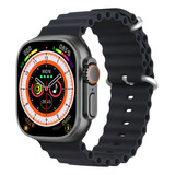 Relógio Smartwatch ultra 9 Caixa Branco Pulseira Preto Bisel Prateado Desenho Da Pulseira Sem Desenho