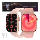 Relógio Smartwatch W29s Series 9 Chat Gpt Gps Nfc Unisex Top Caixa Rose Gold Pulseira Rose Gold Bisel Rose Gold Desenho Da Pulseira Silicone