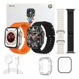 Relógio Smartwatch W69 Ultra 49mm Series 10 Com 3 Pulseiras
