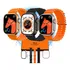Relógio Smartwatch W69 Ultra Mini 45mm Series 9 Gps Nfc Caixa Preto Bisel Metal Desenho Da Pulseira Silicone Oceano E Alpina
