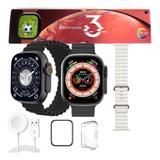 Relogio Smartwatch Watch Ultra 3 Série 10 Amoled 2 Pulseiras