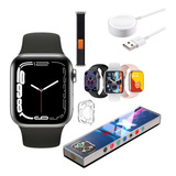 Relógio Smartwatch Watch x 45mm Amoled Chat Gpt 2025 Serie 10 Cor Preto
