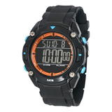 Relogio Speedo Masculino Digital Esportivo 50m Correia Preto Bisel Preto Fundo Preto