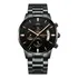 Relogio Superluxuoso Nibosi Barato Preto/preto Pont Dourado