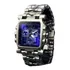 Relógio Tank Minute Machine Platinun Pulseira Aço - Azul