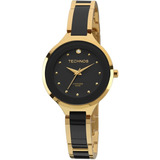 Relógio Technos Elegance Dourado Cerâmica 2035lyw