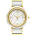 Relógio Technos Feminino Cerâmica Branco Com Dourado Safira