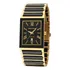 Relógio Technos Feminino Cerâmica Safira Quadrado 2015cf/4p Cor Da Correia Preto E Dourado Cor Do Bisel Bicolor Cor Do Fundo Preto