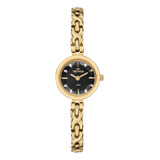 Relógio Technos Feminino Mini Dourado 5y20lz 1p Bisel Preto