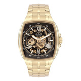 Relógio Technos Masculino Automático Dourado G3265ai 1p Cor Do Fundo Preto