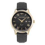 Relógio Technos Masculino Dourado Pulseira Couro 2115ncx/0p