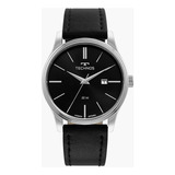 Relógio Technos Masculino Steel Prata 2115mxu 0p Correia Preto Fundo Preto