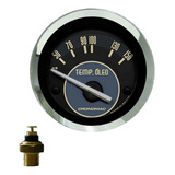 Relógio Temperatura Óleo Fusca 52 Mm Sensor Bege Cronomac