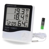 Relógio Temperatura Umidade Termo higrômetro Digital