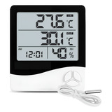 Relógio Temperatura Umidade Termo higrômetro Digital