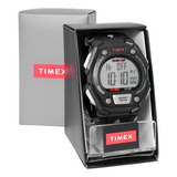 Relógio Timex Ironman Monitor Cardiaco 10 Laps Tw5m49500 Correia Preto Bisel Preto Fundo Positivo