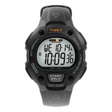 Relógio Timex Ironman Triathlon Masculino Digital T5e901 Correia Preto Bisel Preto Fundo Positivo