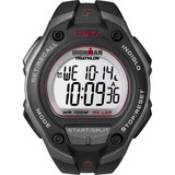 Relógio Timex Ironman Triathlon Masculino Digital T5k417 Cor Da Correia Prata Cor Do Bisel Preto Cor Do Fundo Positivo