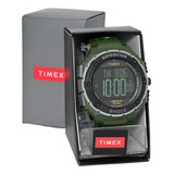 Relógio Timex Masculino Digital Expedition Shock Tw4b24100 Cor Da Correia Verde Cor Do Bisel Preto Cor Do Fundo Preto