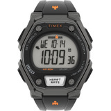 Relógio Timex Tw5m49400, 10 Voltas, 43 Mm, Frequência Cardíaca, Cor Da Malha, Cor Preta, Moldura, Cor De Fundo Preta, Cinza