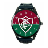 Relógio Tricolor Fluzão De Pulso Unissex Futebol Escudo T24
