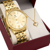 Relogio Tuguir Feminino Dourado