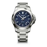 Relógio Victorinox Masculino Automático Swiss Army 241835 Cor Da Correia Prateado Cor Do Bisel Prateado Cor Do Fundo Azul
