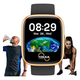 Relógio X watch Inteligente Smartwatch Rose Gold Xswuqpi001a Pulseira Preto