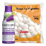 Removedor De Esmalte Beira Alta Sem Acetona 450ml Algodão