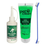 Removedor De Tártaro 100g Gel P Cães E Gatos Pasta E Escova
