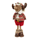 Rena De Natal 42cm Enfeite Decoracao Natalina Pelucia Luxo
