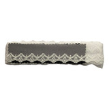 Renda Bordada Tule Bordado 4 5cms Branco 13 7 Metros Bt013