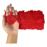 Renda De Guipír Chl 570   Peça Com 13 7 Metros Cor Vermelho   145