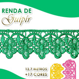 Renda De Guipír Chl 592 Peça Com 13 7 Metros prm Cor Verde Bandeira 540