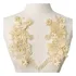 Renda Gripir Aplique Bordado Flores 3d E Pedrarias Lindos