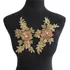 Renda Guipir Marrom Aplique Flores 3d Pedrarias 2 Pares