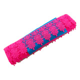 Renda Guipir Peça Com 13 7 Metros Chl 436 Nybc Largura 6 Cm Cor Rosa Pink Flúor 03