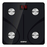 Renpho Es cs20m Balança Corporal Inteligente Bluetooth Com Análise De Bmi E Gordura Corporal Com Aplicativo De Celular Para Marcar Histórico Até 180 Kg Preta