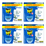 Repelente De Tomada Raid Kit 4 Aparelho 4 Refil 45 Noites