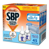 Repelente Elétrico Líquido Sbp 45noites Suave 2 Unids 32 9ml
