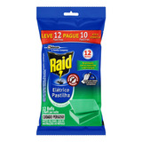 Repelente Pastilha Elétrico 12 Noites Óleo De Eucalipto Raid Pacote Leve 12 Pague 10 Unidades Refil