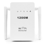 Repetidor Super Wi fi Mini Roteador Wireless 2 Antenas 1200m Cor Branco Voltagem 110v 220v bivolt