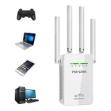Repetidor Wifi 2800m 4 Antenas Amplificador De Sinal Bivolt