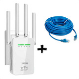Repetidor Wifi 2800m 4antenas Amplificador Cabo De Rede