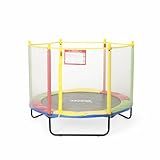 Replay Kids Cama Elástica Pula Pula Trampolim 1-52m- Rede E Lona De Salto Com Proteção UV- 36 Molas Revestidas Em PVC -até 50 Kgs-- Multicolorida